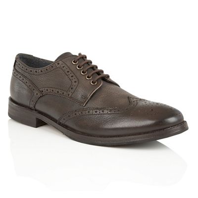Brown Leather 'Merc' brogue derby shoes